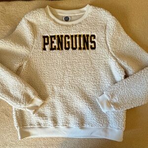 NHL Penguins White Sherpa Sweater